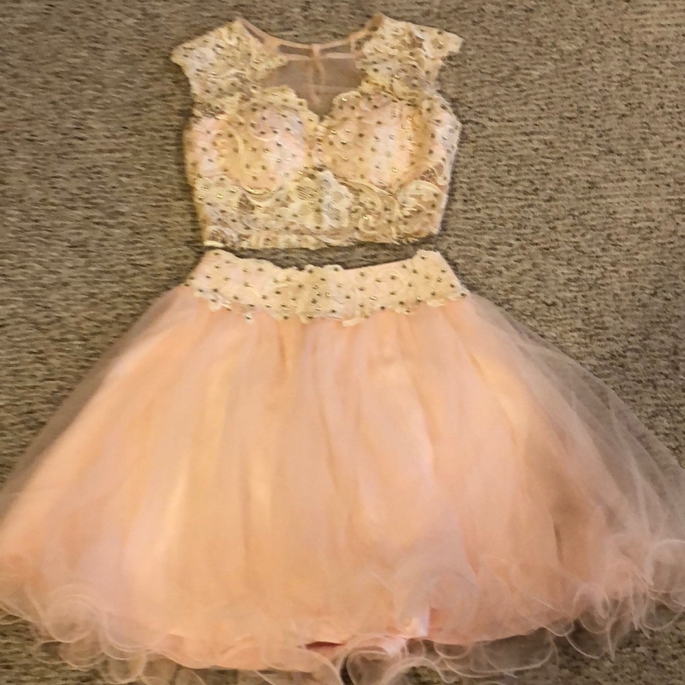 2 piece pink prom dress. New